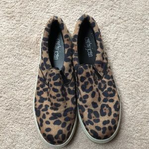 Cathy Jean Leopard Print Slip Ons